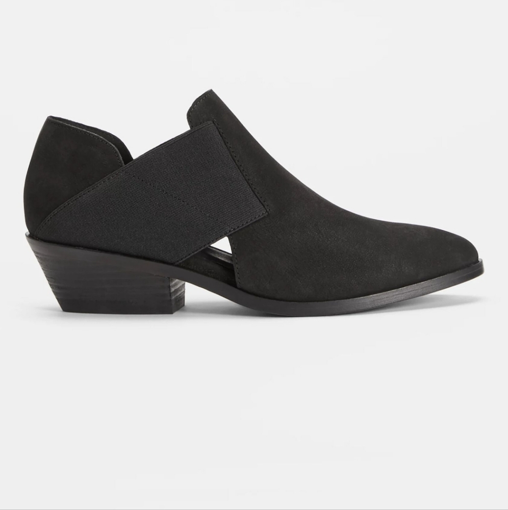 Eileen Fisher perry tumble nubuck bootie black leather 💣 S2